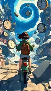“A Magical Anime Journey on a Moped | Looped Visual Adventure Through Fantasy Worlds”
