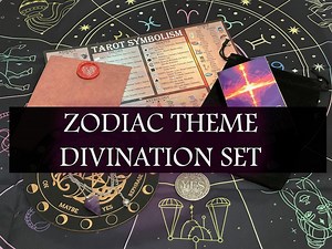 Zodiac Themed Divination Set | Spiritual Toolkit With Tarot, Pendulum, Crystal, and More! - Etsy Australia