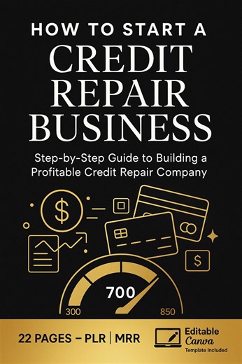 Start a Credit Repair Business Guide Credit Repair Ebook, Digital Product, Step-by-step Small Business Guide,diy Credit Repair Guide PLR/MRR - Etsy UK