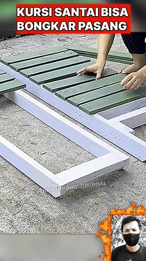 Kursi Lipat Bongkar Pasang Sederhana dari Kayu