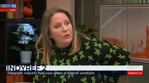 22K views · 623 reactions | 'She's still going on about this Indy Ref'. Clare Muldoon criticises Nicola Sturgeon as the second Scottish Independence National Referendum flyer uses a photo of an English windfarm, and labels the SNP as 'an absolute sham'. | GB News | Facebook