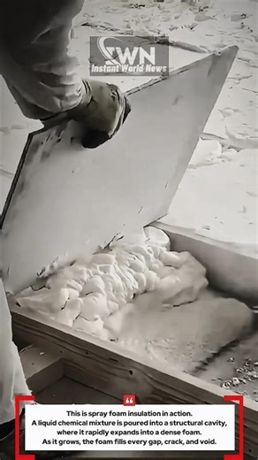 How Spray Foam Insulation Expands and Seals a Structure! #innovation