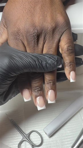Structured manicure is great for those who want to grow out their natural nails. It prevents bending breaking and chipping. The gel is built up to create a strong structure to protect the natural nails with out the bulkiness of acrylic. This technique lasts anywhere from 4 weeks and longer ✨ #russianmanicureatl #hardgel #structuredmanicure #atlantanails #gwinnettnails