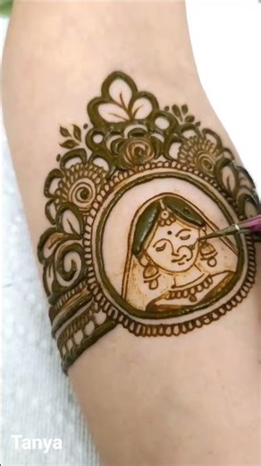 # How to draw bride in mehndi design 😍 #