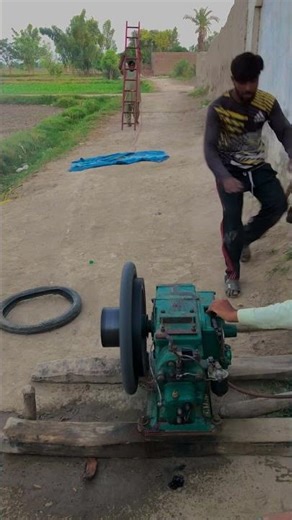 New 😱diesel engine with man Power start 🛞￼🛞