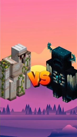 Warden vs Iron Golem: Epic Battle! #gaming #minecraft #shorts