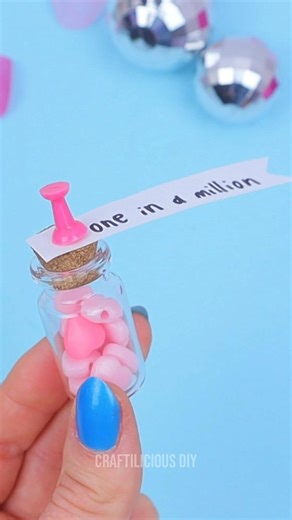 Mini Bottle Gift 💗 #diy #valentinesday #shorts #craft #youtubeshorts