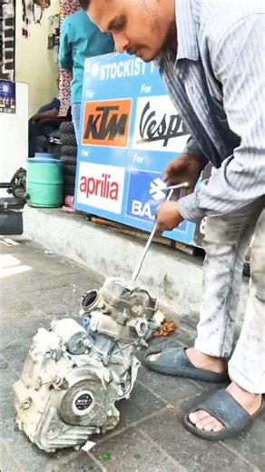 Bajaj rs200 cylinder gasket fitting #youtube #youtubeshorts #video