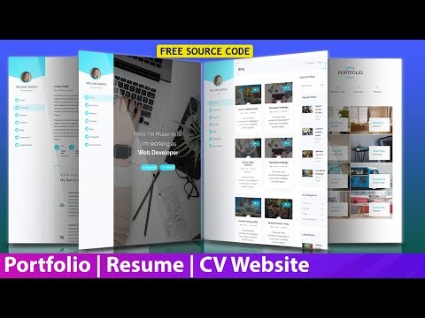 Build a Complete Responsive Personal Portfolio | Resume or CV website using Mulan PHP Script Free