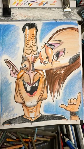 Sweet couple I got to draw💕 #caricature