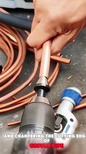 Copper pipe deburr chamfer tool #plumbing #tool