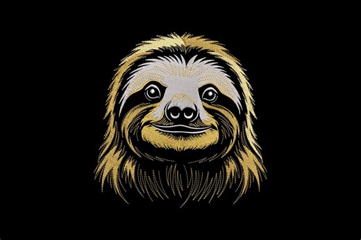 Sloth Embroidery Design, Sloth Machine Embroidery Design, 4 Sizes Instant Download - Etsy