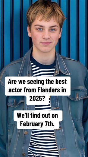 Are we seeing the best actor from Flanders in 2025? We'll find out on February 7th. the Ensors Award, Ostend, Belgium. It would be a great start to 2026.#lougoossens #actor #younghearts #boys #edit