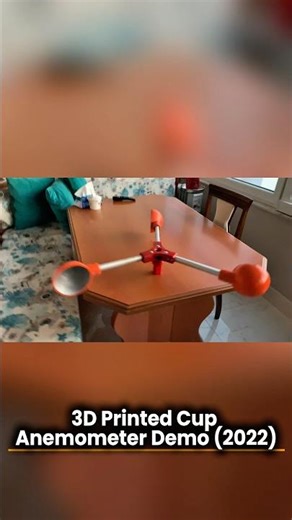 3D Printed Cup Anemometer Design (2022)