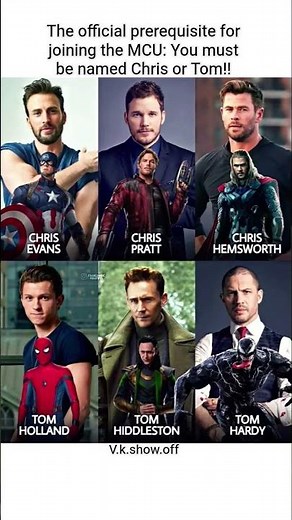 CHRISvsTOM:The Ultimate Marvel Face-Off#marvel#mcu#captainamerica#starlord#thor#spiderman#loki#venom