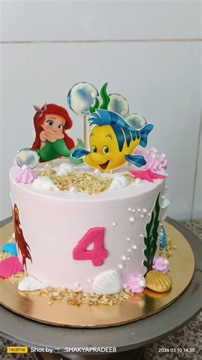 This Mermaid Cake Is Too Cute To Eat! 😍🎂 Shorts #cakedecorating