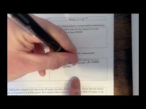 Lesson 9.10 Example #1B Continuous Compounding Word Problems