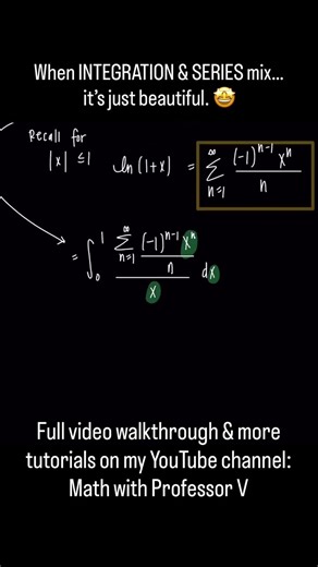 When Integration and Infinite Series Mix… Absolutely Gorgeous 🤯 | Integral of the Day