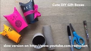 GORGEOUS Cat Gift Boxes - these make the perfect witch's treat box! So fun and easy too! http://www.redtedart.com/tp-roll-cat-gift-boxes/ | Red Ted Art