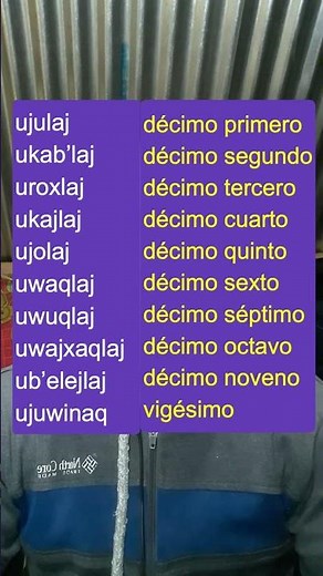 Learning K'iche' - Ordinal Numbers in the K'iche' Language 1 to 20