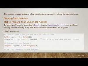 How to Pass Data from an Activity to a Fragment in Android