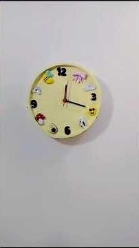 Cutest DIY Wall Clock Ever ⏰💛 | Easy Cardboard Clock Making | Room Decor Idea #shorts #shortsfeed