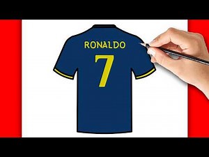 HOW TO DRAW CRISTIANO RONALDO JERSEY REAL MADRID SHIRT | DRAWING STEP BY STEP
