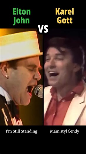 Playlisty.cz on Instagram: "ELTON JOHN vs KAREL GOTT - Mám styl Čendy / I'm Still Standing ❤️ 👉 Jestli se vám líbí naše videa, tak určitě sledujte i účet našich "kolegů" s názvem Covery Cz&Sk - @coveryczsk 🔥 Poznámka: Nově zkouším přidávat titulky, abyste si srovnání užili i po stránce textu. Jedná se o volný překlad - tedy podle významu, ne doslovný. Dejte mi prosím v komentářích vědět, jestli vám to takhle vyhovuje a jestli mám originální texty překládat i nadále! 😉 #karelgott #eltonjohn #m