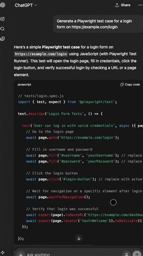 AI Test Automation in 30 Seconds | Playwright Short