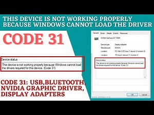 This device is not working properly code 31