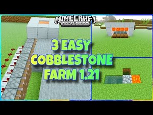 3 Easy Cobblestone Farm 1.21 Guide (MINECRAFT)