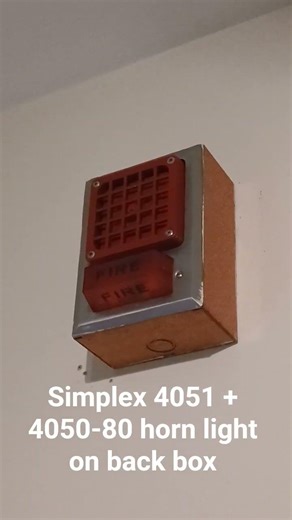 Simplex 4051 + 4050-80 horn light on 5907 surface mount back box in 2026 #firealarm