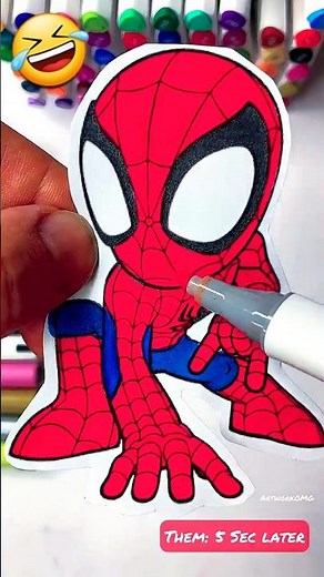 Art Tutorials Be Like 👀😱 Spider man Drawing Gone Wrong 🤣 How to go Viral