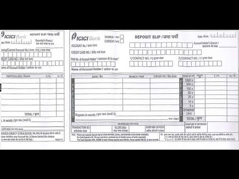 ICICI-How to fill ICICI Bank Deposit Slip