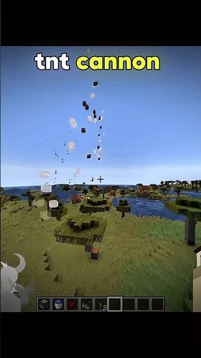 Minecraft Village Explosion 💥 | OP TNT Cannon Redstone Build