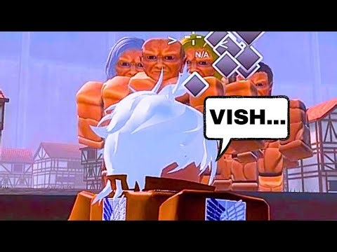 UM NOOB VS VARIOS TITANS...(Attack on Titan Revolution) ROBLOX