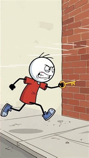 When The Creator Draws A Tiny Fake Door On A Solid Brick Wall For Stickman To Hit! 🚪🤕