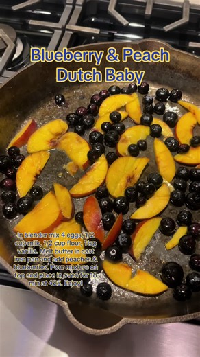 Delicious Blueberry Peach Dutch Baby Recipe