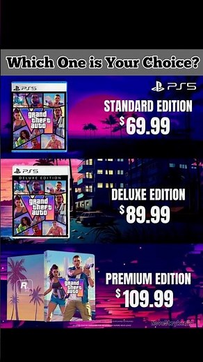GTA 6 Standard vs Deluxe vs Premium 💸 Which One is You Buying? 🤔 #shorts #gta6 #viral #shortsfeed