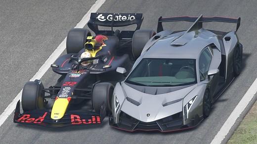 3.5M views · 13K reactions | Red Bull F1 2025 vs Lamborghini Veneno at Monza | Raceluxius Horizon | Facebook