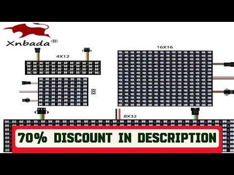 A must-have product! 1-10Pcs WS2812B RGB Flexible 4X12 8X8 16x16 8x32 Pixel Led Panel Matrix Scree