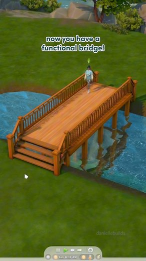 400K views · 7.9K reactions | how to build a functional bridge in the sims 4 ✨ | daniellebuilds | Facebook