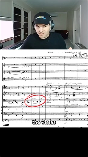 Looking at one of my favorite viola parts in classical music (clip from my livestream last night) 🎻
