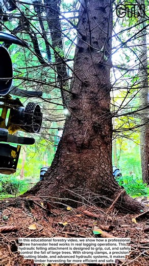 Powerful Forestry Harvester Head Cutting Trees – Modern Logging Technology (Educational)