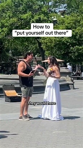 Public dating experiment goes awkwardly funny #comedy #datingadvice #bride #wedding