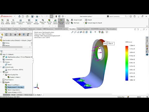 Solidworks shell element simulation [Surface model simulation]