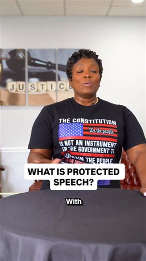 We’re talking a lot about the First Amendment and what constitutes “free speech”. So what speech is protected and what is NOT protected under the constitution? #blackfemalelawyer #georgialawyer #constitution #civilrights #freespeech | Attorney Stephanie