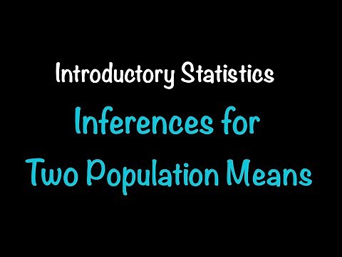 Introductory Statistics: Inferences for Two Population Means (10.2, 10.3, 10.5)