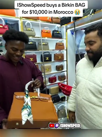 IShowSpeed buys a Birkin BAG for $10,000 in Morocco 😭 #ishowspeed #fyp