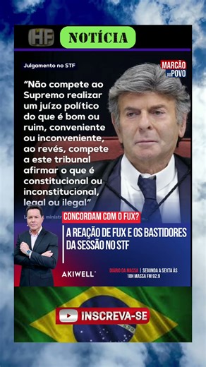 A reação de Fux e os bastidores da sessão no STF